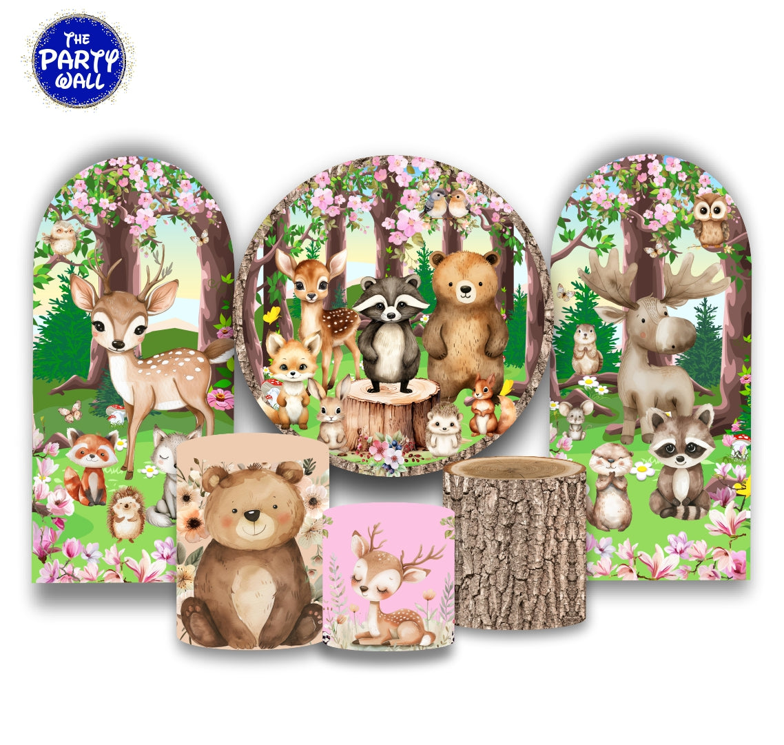 Animalitos del Bosque Cute - Fundas para set + 2 complementos