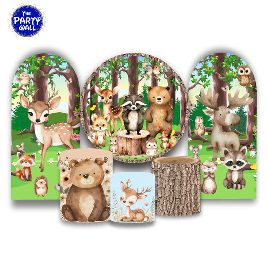 Animalitos del Bosque Cute - Fundas para set + 2 complementos