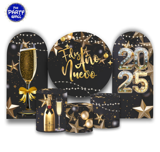 Año Nuevo - Fundas para set + 2 complementos