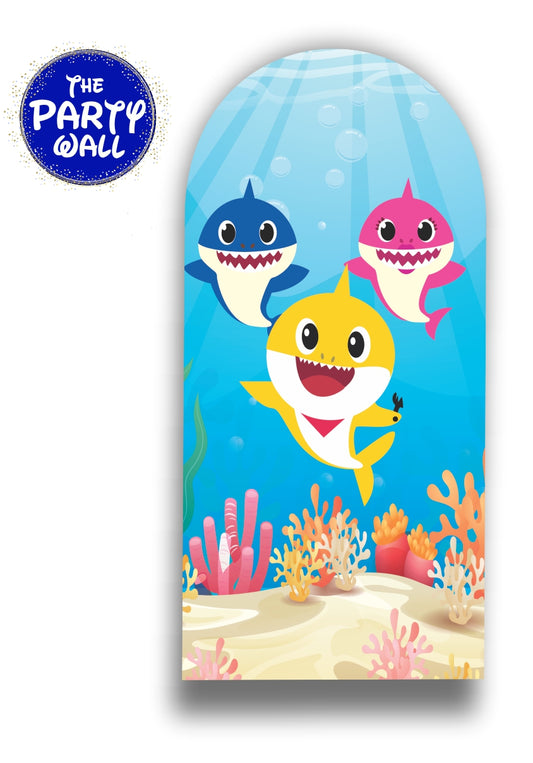 Baby Shark - Funda para mampara de punta redonda