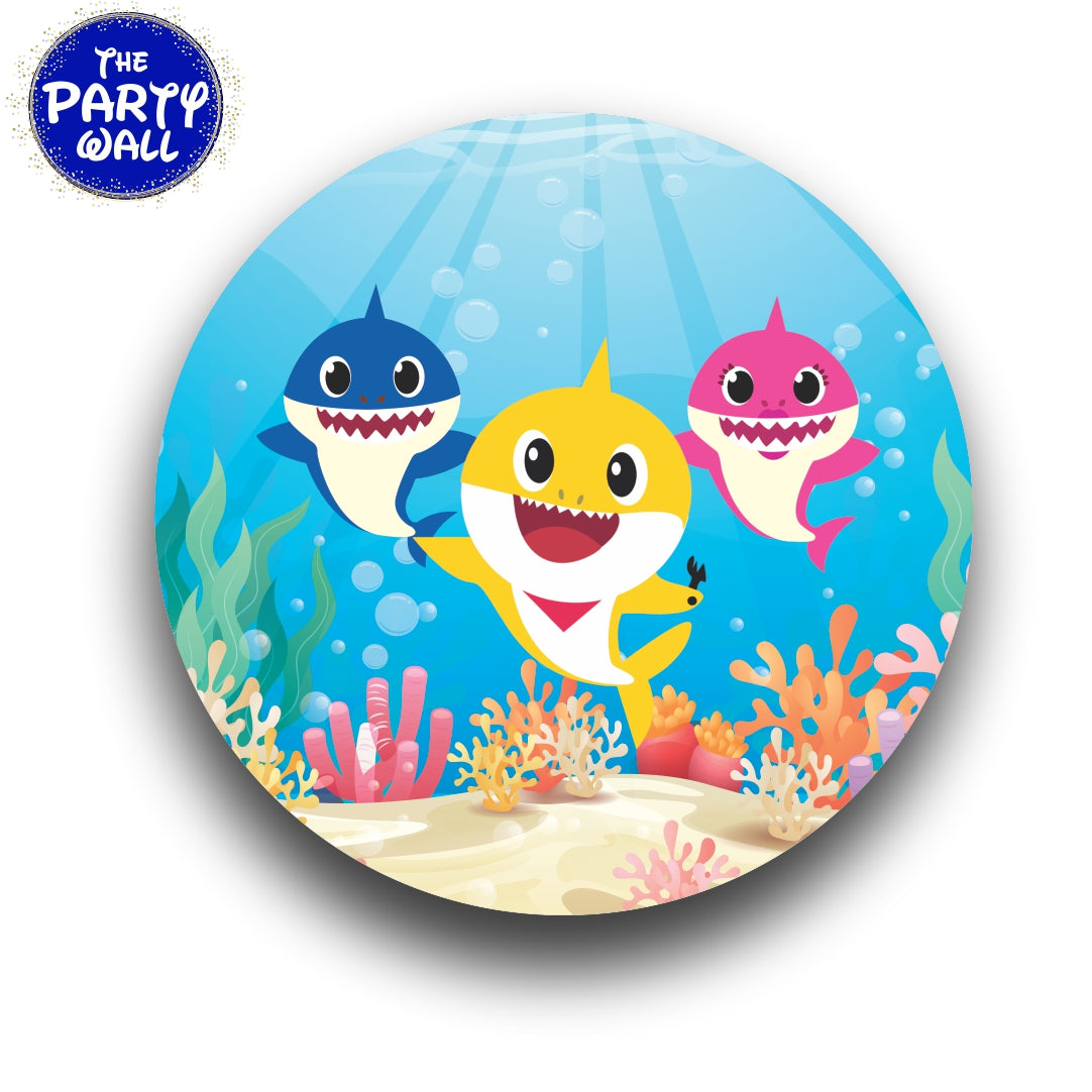 Baby Shark - Funda para mampara circular