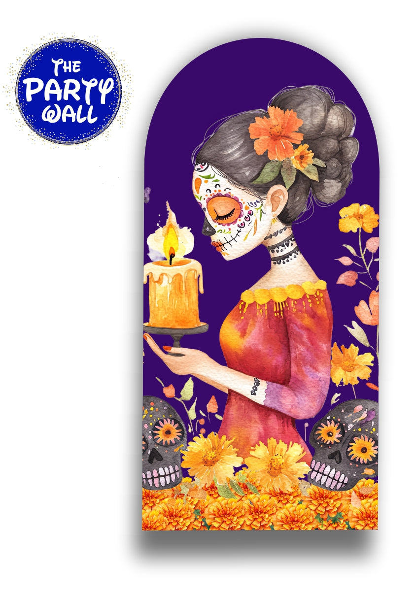 Dia de Muertos - Funda para mampara de punta redonda