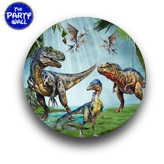 Dinosaurios - Funda para mampara circular