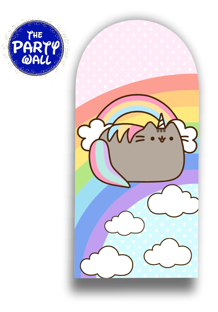 Gato Pusheen - Funda para mampara de punta redonda