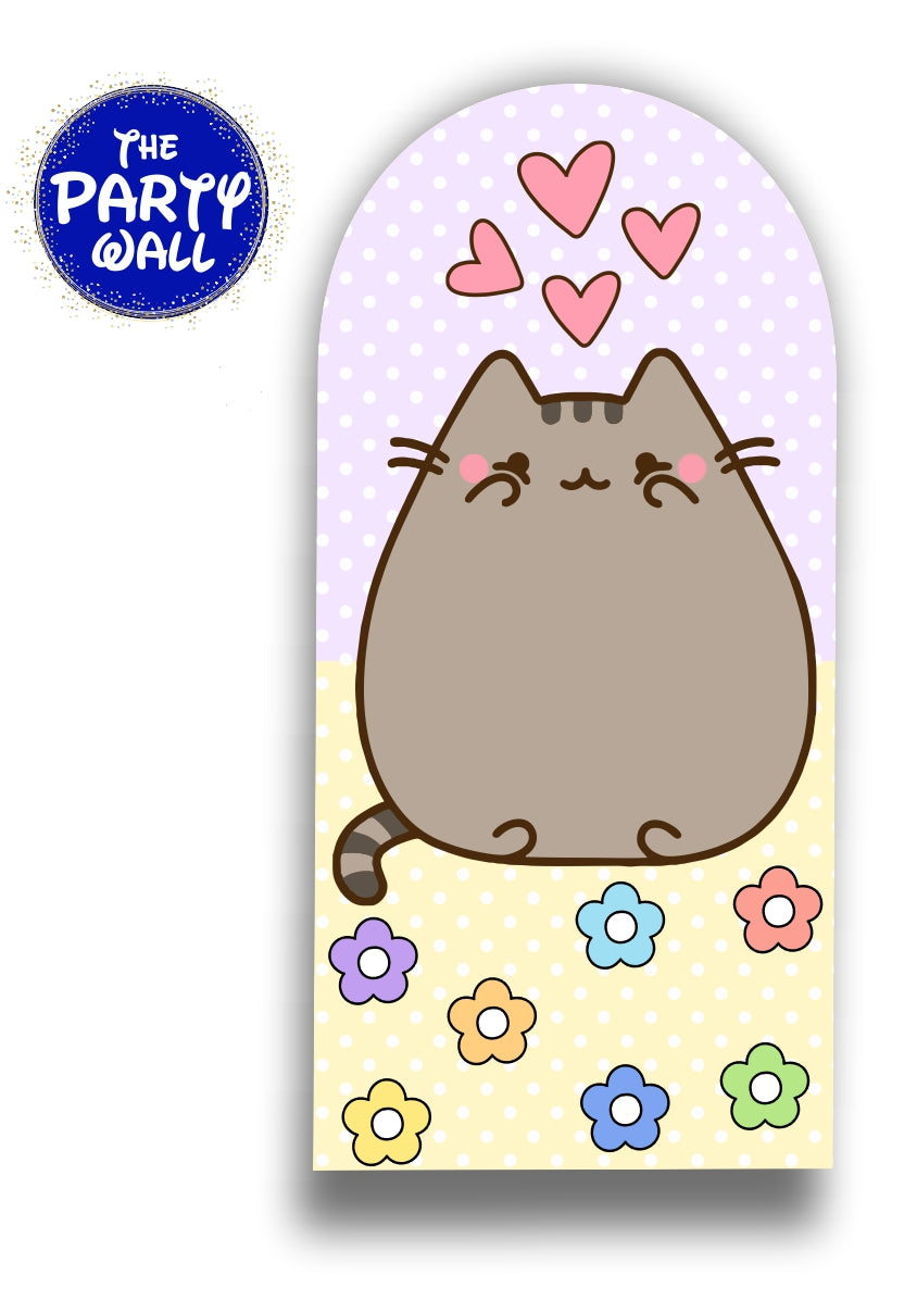 Gato Pusheen - Funda para mampara de punta redonda