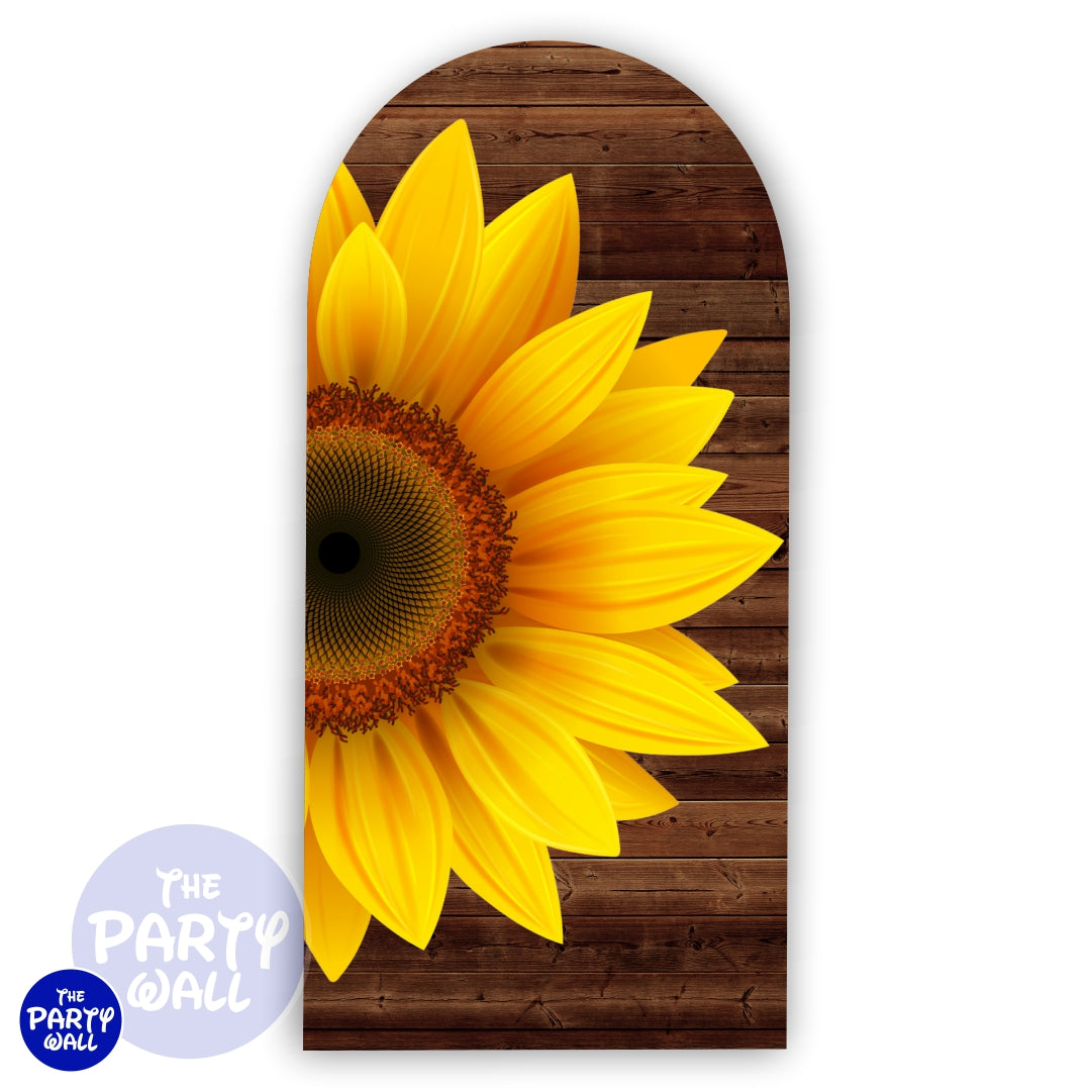 Girasoles - Funda para mampara de punta redonda