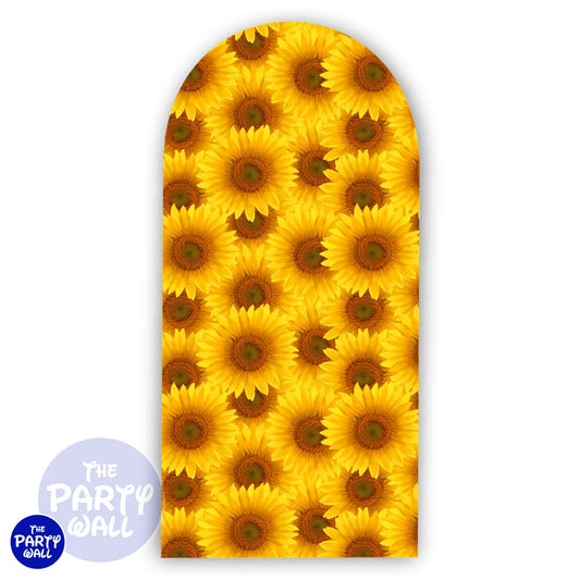 Girasoles - Funda para mampara de punta redonda