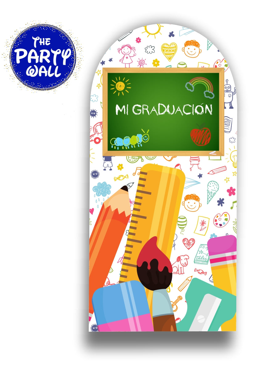 Graduación Kindergarten - Funda para mampara de punta redonda