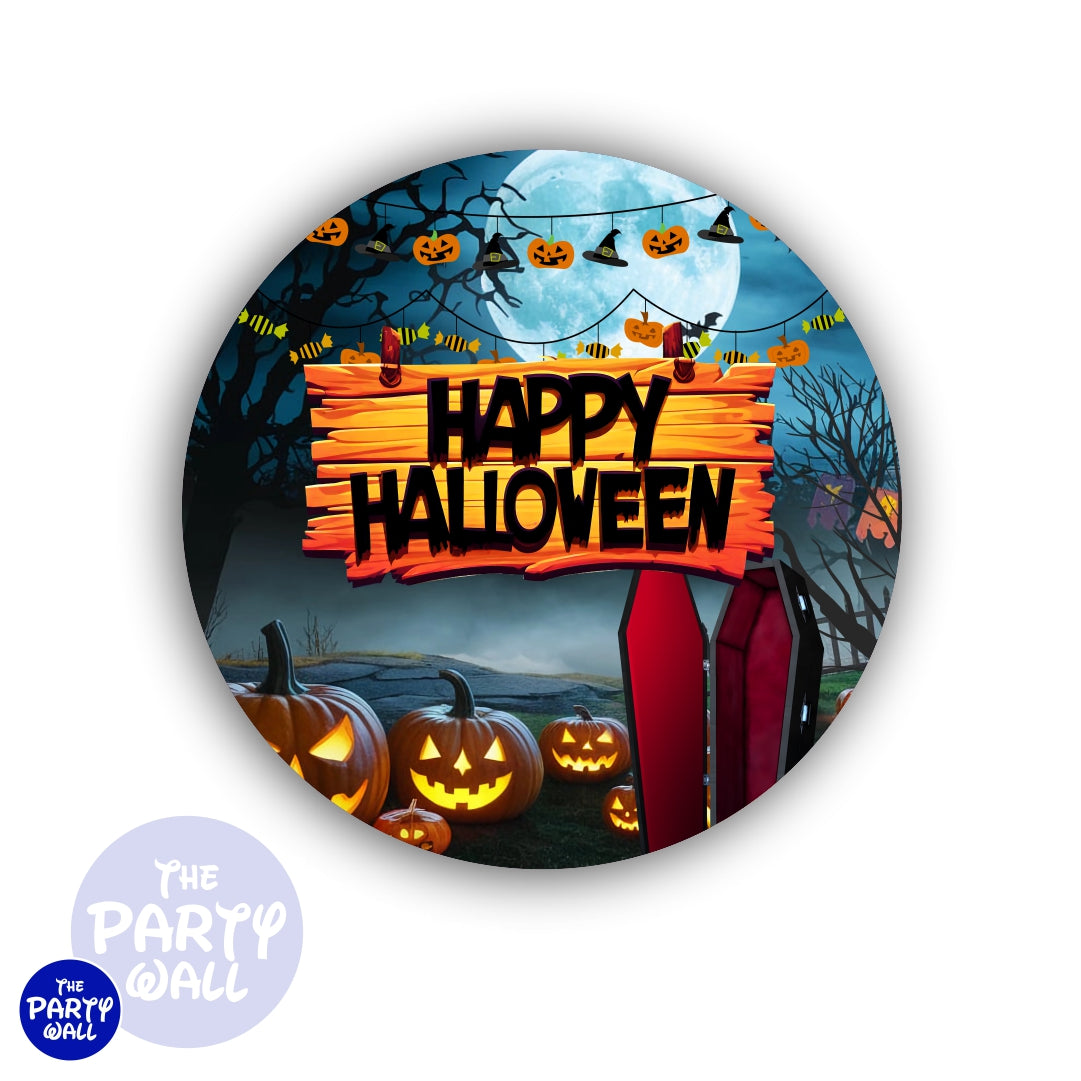 Halloween - Funda para mampara circular