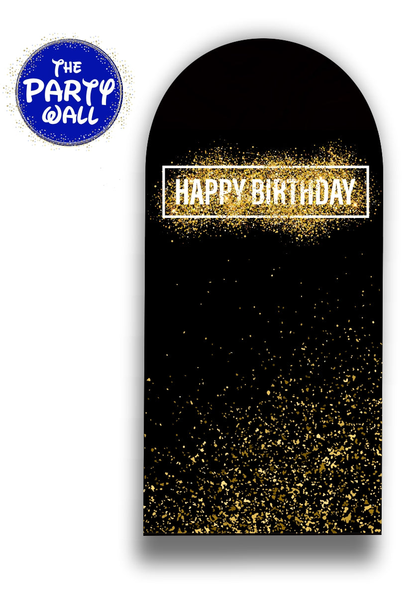 Happy Birthday - Funda para mampara de punta redonda