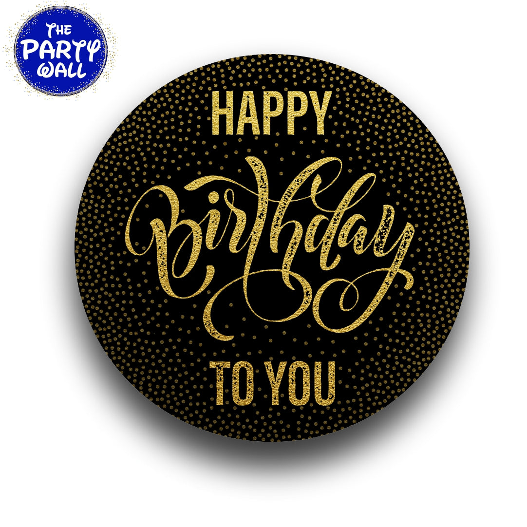 Happy Birthday - Funda para mampara circular