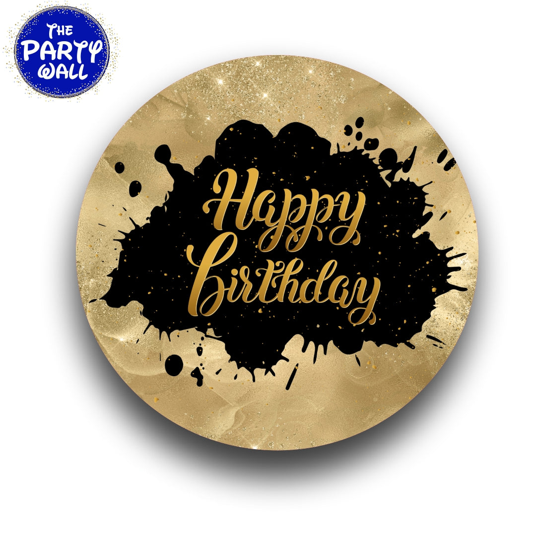 Happy Birthday - Funda para mampara circular