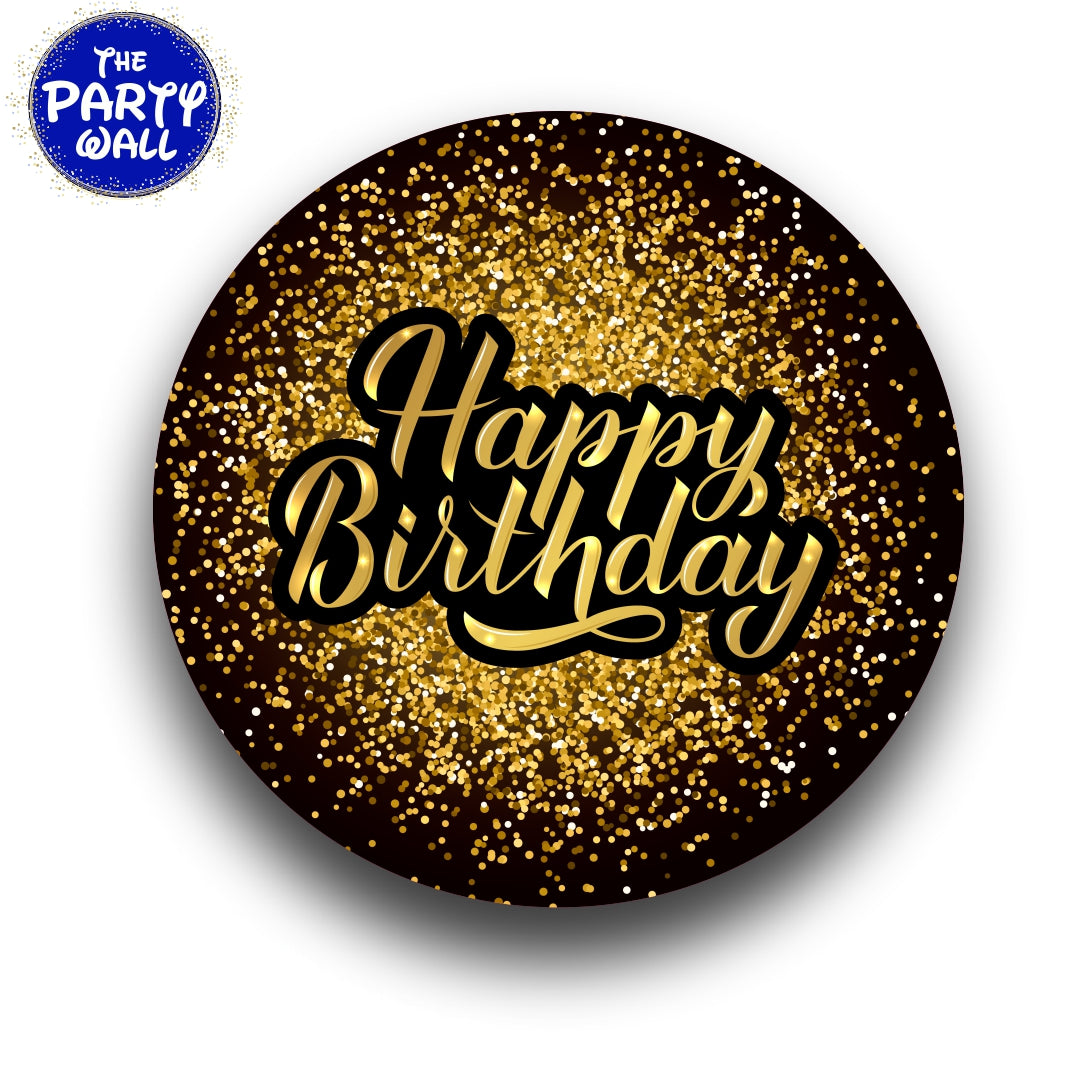 Happy Birthday - Funda para mampara circular