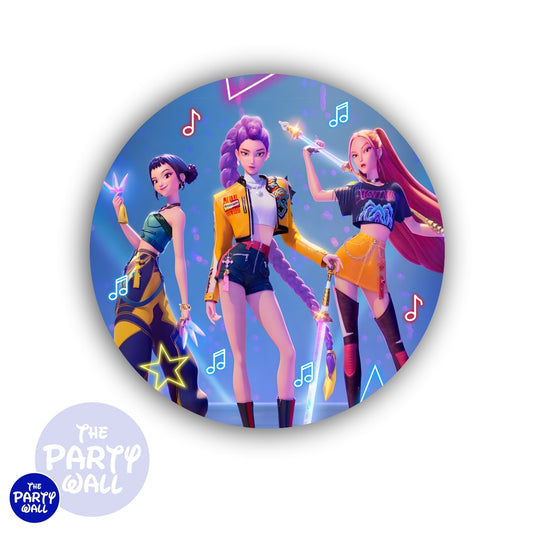 KPop Demon Hunters - Funda para mampara circular