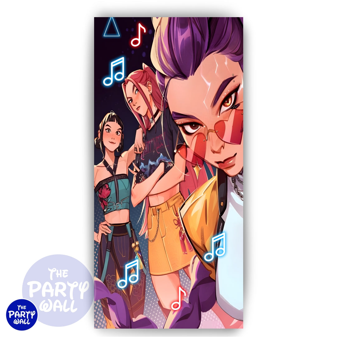 KPop Demon Hunters - Funda para mampara de punta redonda