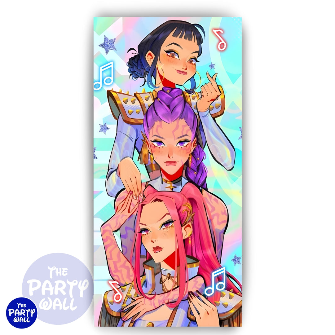 KPop Demon Hunters - Funda para mampara de punta redonda