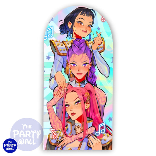 KPop Demon Hunters - Funda para mampara de punta redonda