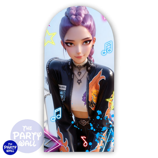 KPop Demon Hunters - Funda para mampara de punta redonda