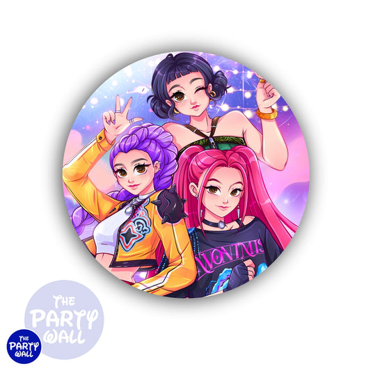 KPop Demon Hunters - Funda para mampara circular