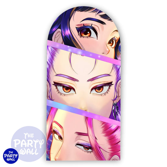 KPop Demon Hunters - Funda para mampara de punta redonda