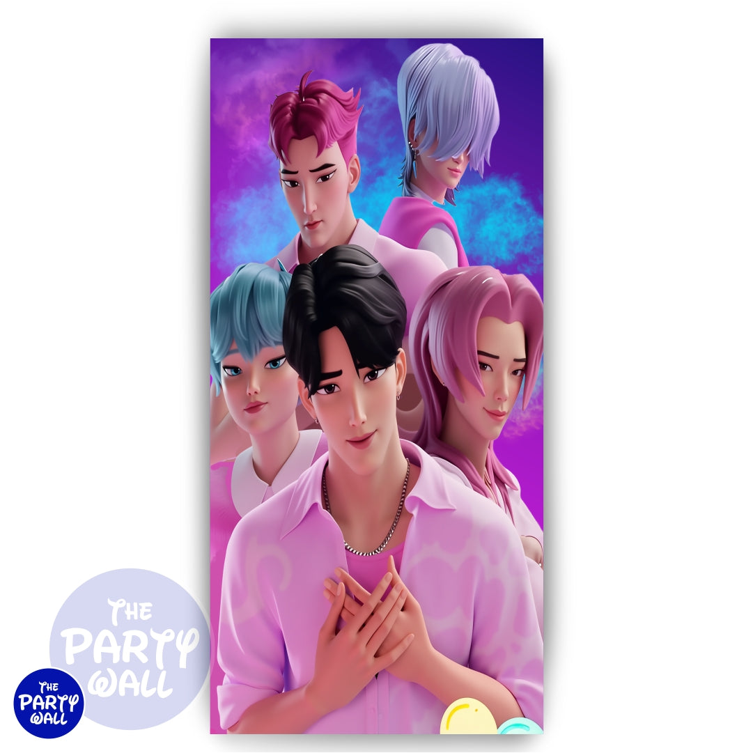 KPop Demon Hunters - Funda para mampara de punta redonda