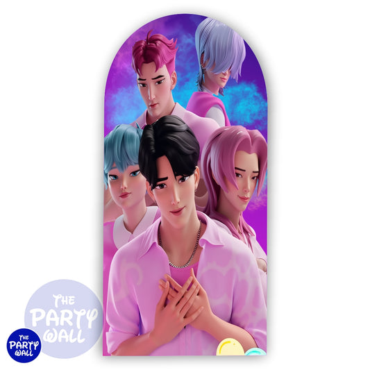 KPop Demon Hunters - Funda para mampara de punta redonda