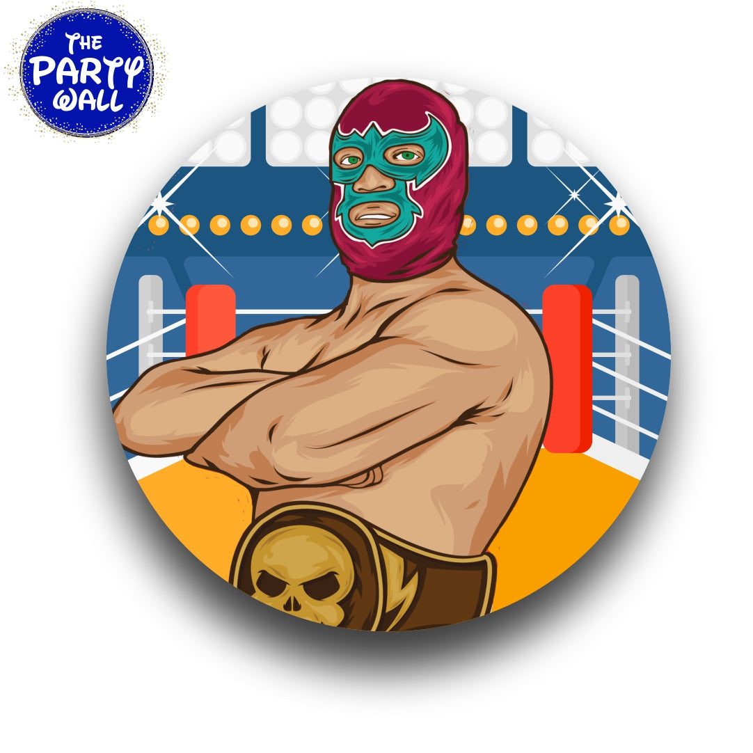 Lucha Libre - Funda para mampara circular