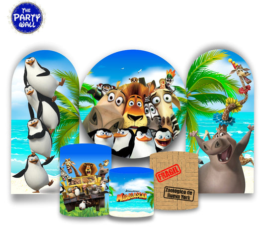 Madagascar - Fundas para set + 2 complementos