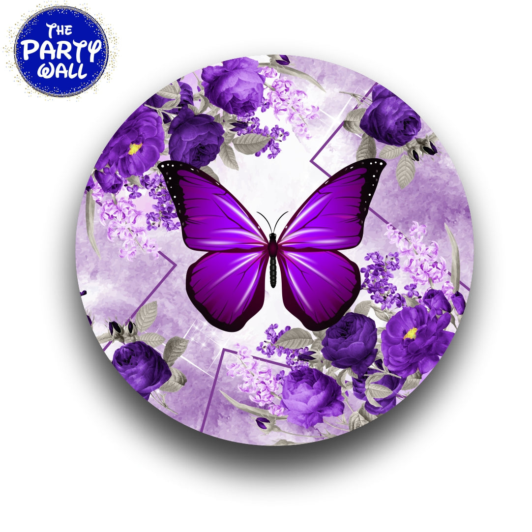 Mariposas - Funda para mampara circular