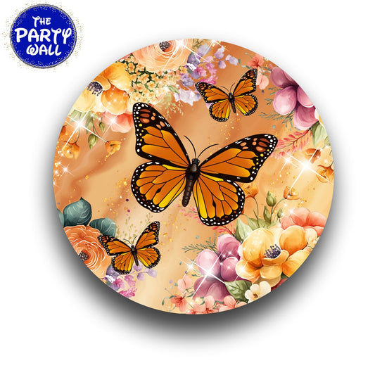 Mariposas - Funda para mampara circular