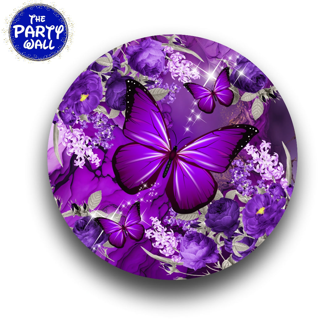 Mariposas - Funda para mampara circular