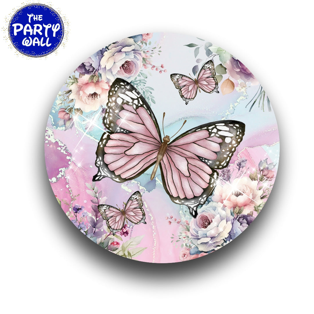 Mariposas - Funda para mampara circular