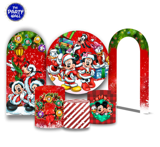 Mickey Mouse Navidad - Fundas para set sencillo + 2 complementos