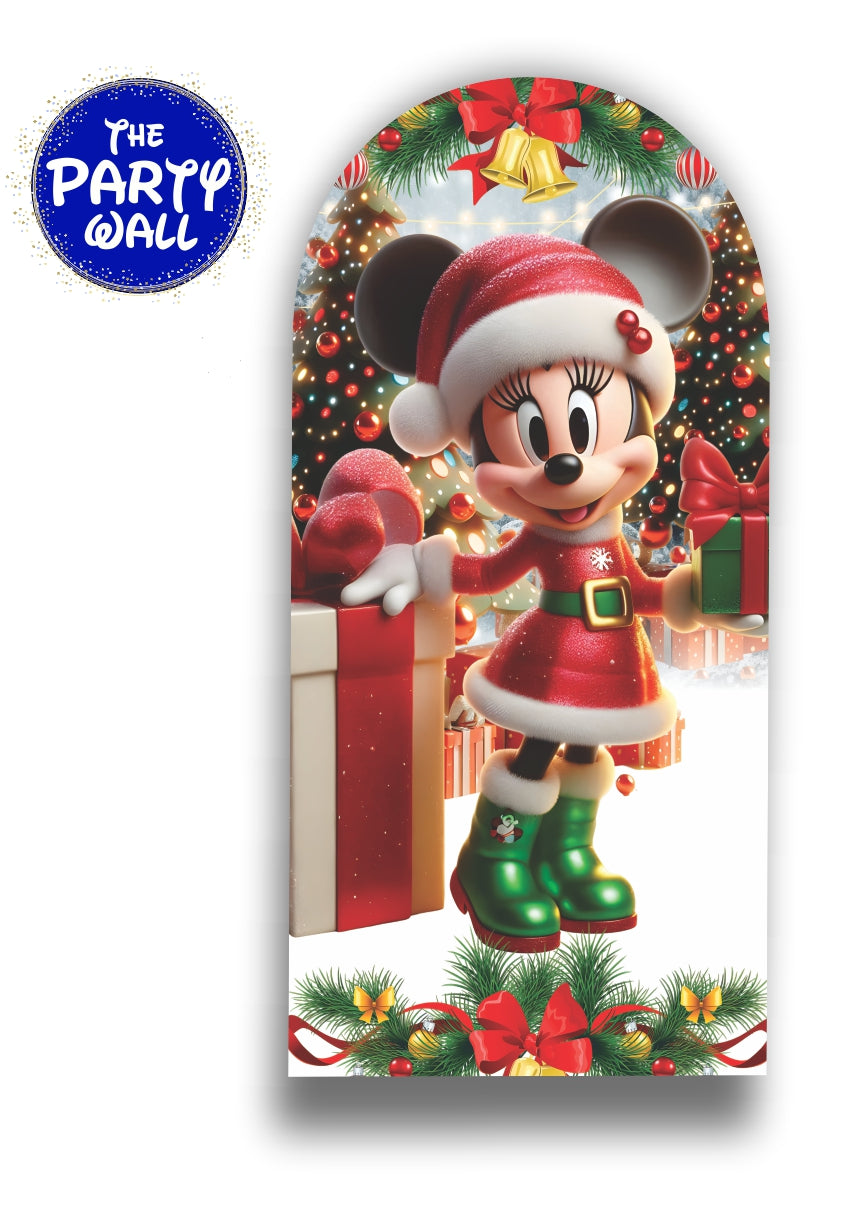 Mickey Mouse Navidad - Funda para mampara de punta redonda