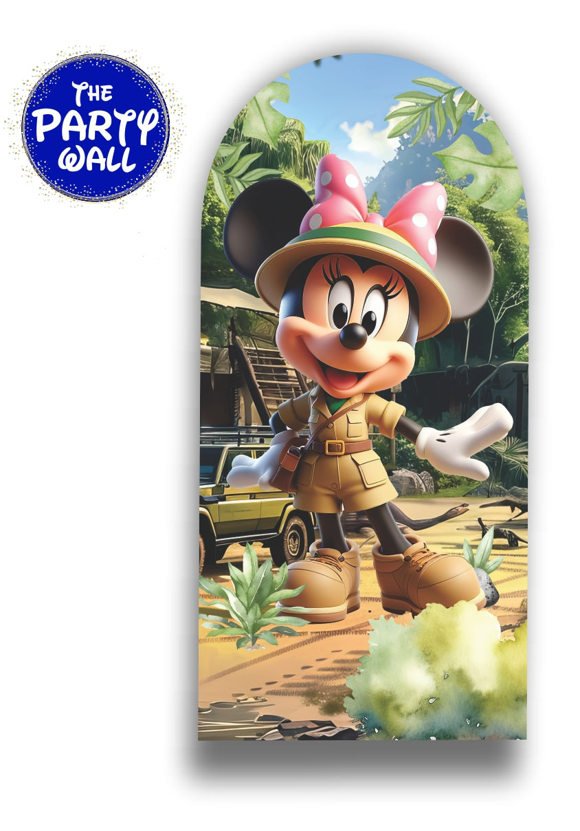 Mickey Mouse Safari - Funda para mampara de punta redonda