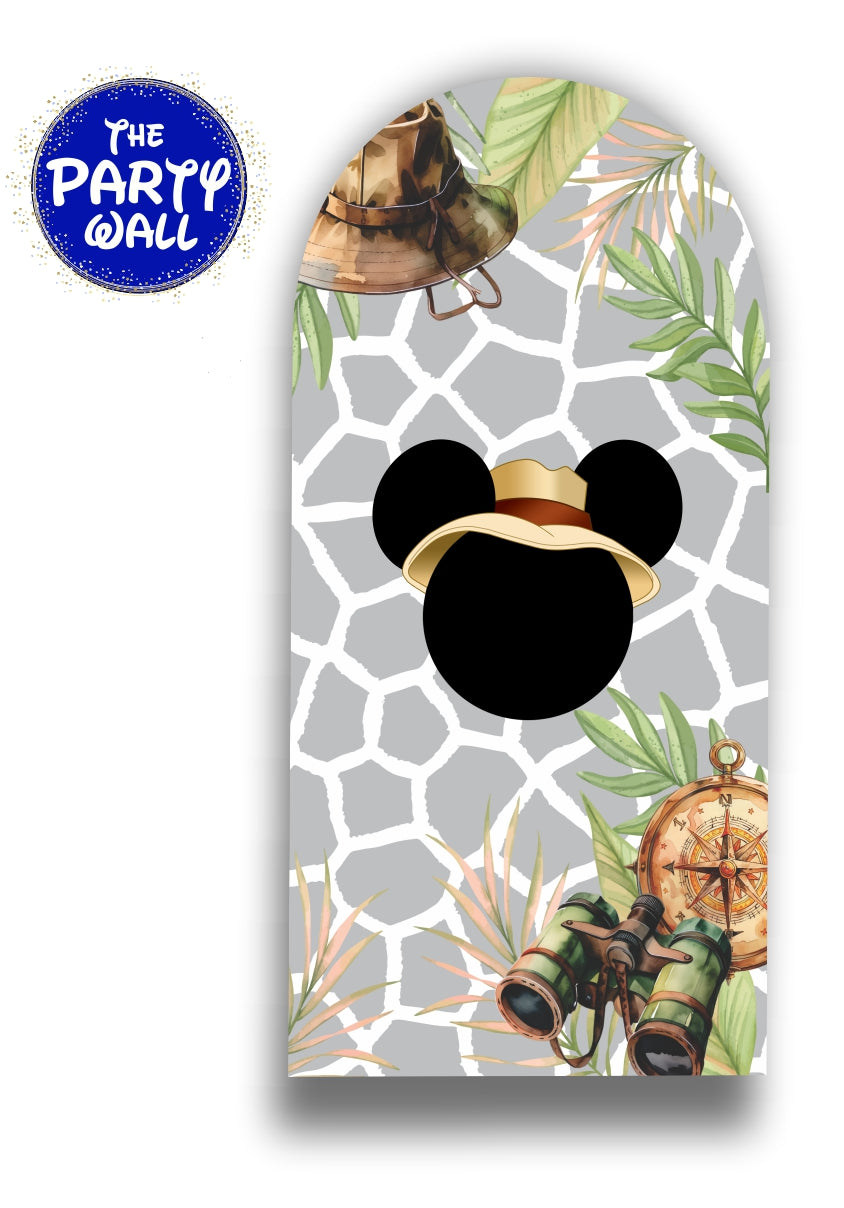 Mickey Mouse Safari - Funda para mampara de punta redonda