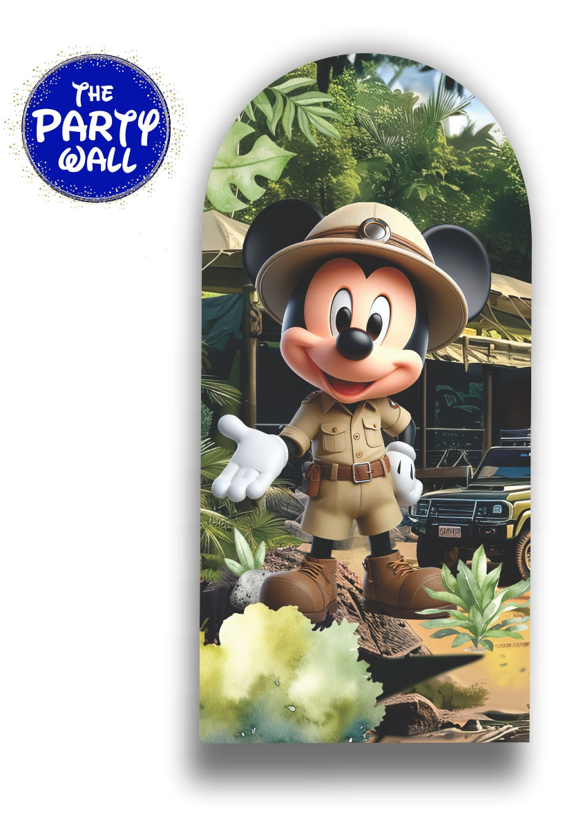 Mickey Mouse Safari - Funda para mampara de punta redonda