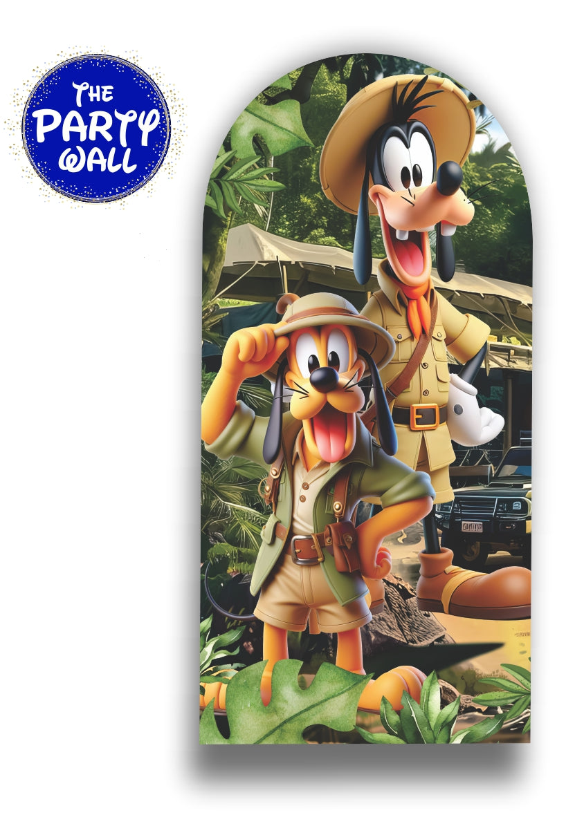 Mickey Mouse Safari - Funda para mampara de punta redonda