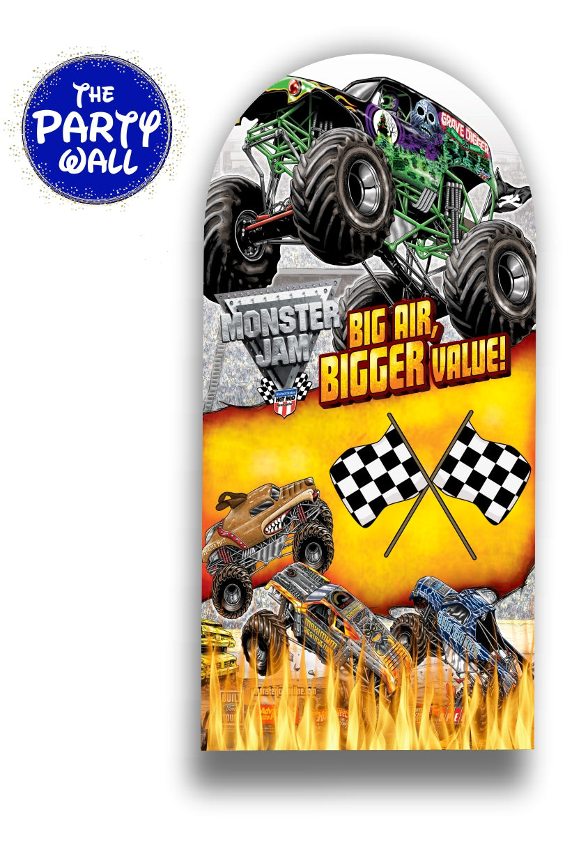 Monster Jam - Funda para mampara de punta redonda