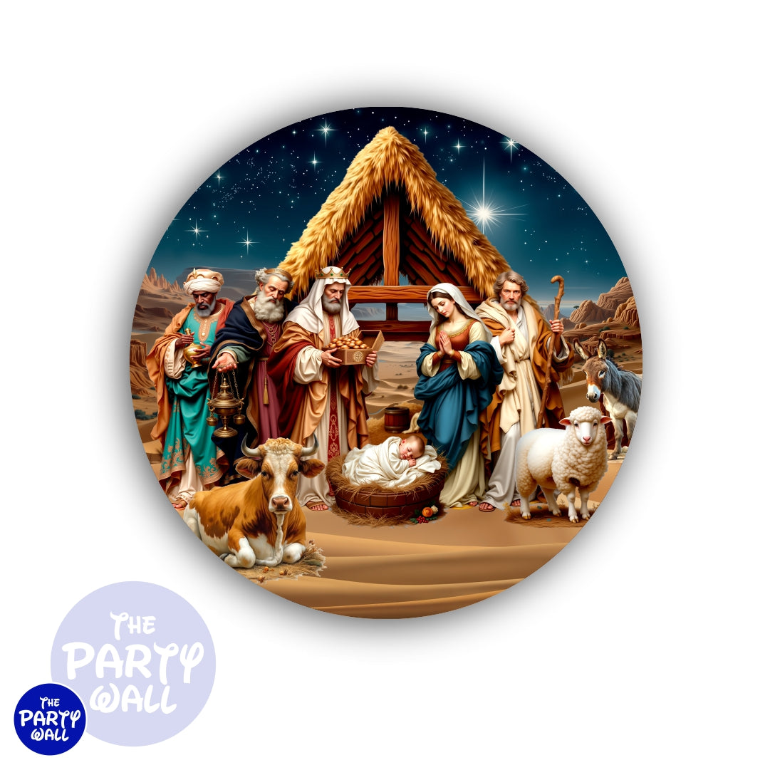 Nacimiento - Funda para mampara circular