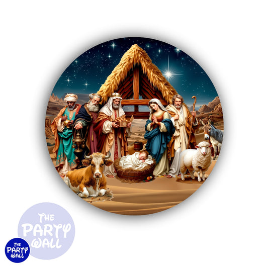 Nacimiento - Funda para mampara circular