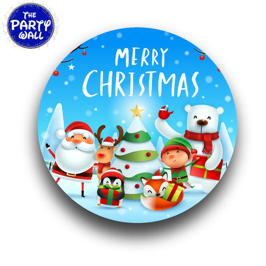 Navidad - Funda para mampara circular