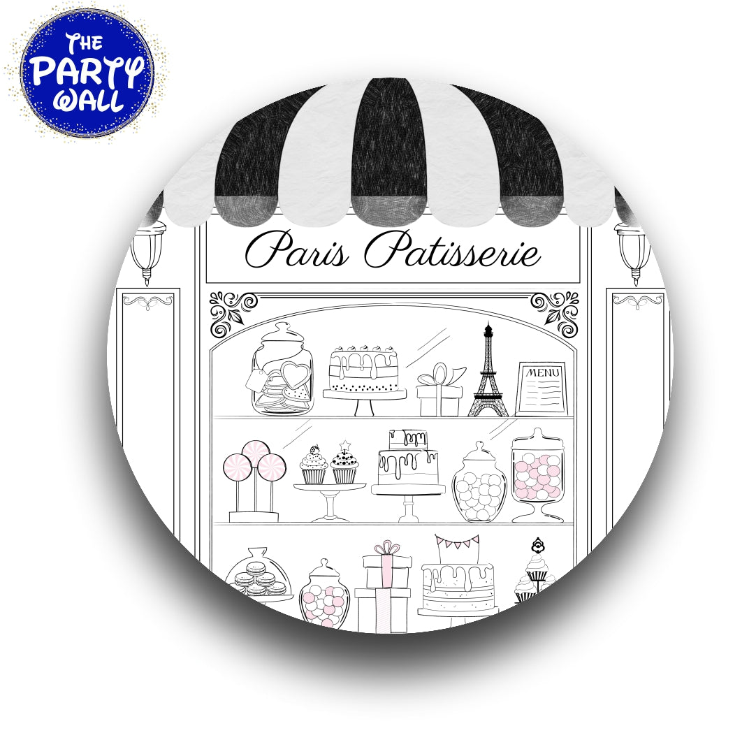 Pastelería Francesa - Funda para mampara circular