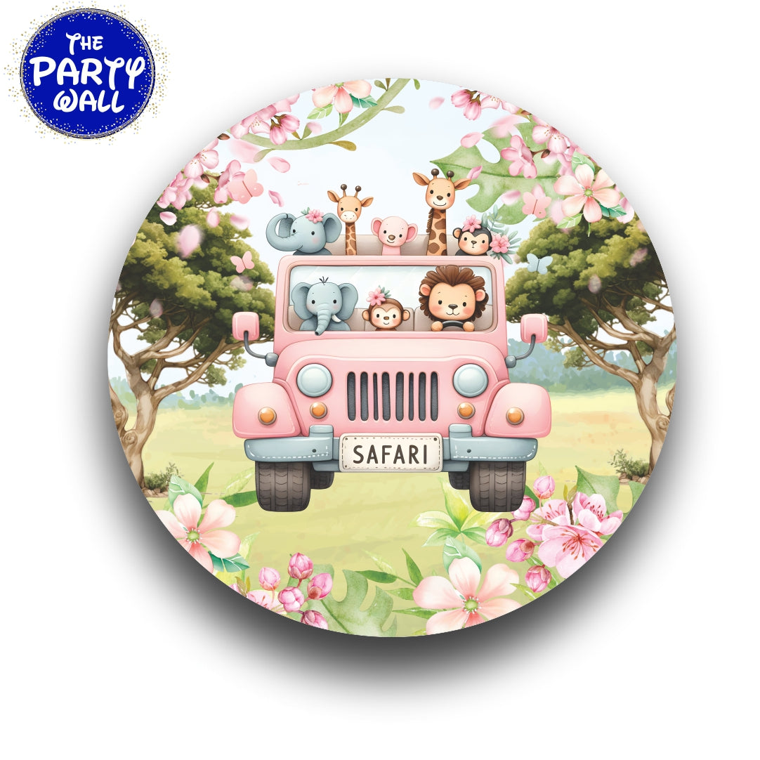 Safari Cute - Funda para mampara circular