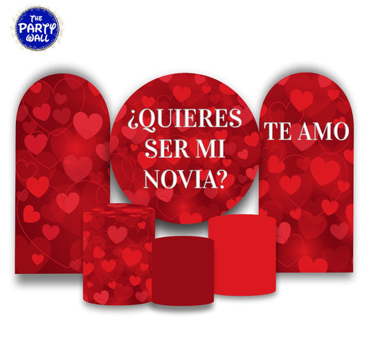 San Valentín - Fundas para set + 2 complementos