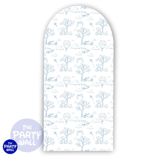 Toile de Jouy - Funda para mampara de punta redonda