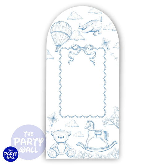 Toile de Jouy - Funda para mampara de punta redonda