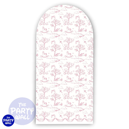 Toile de Jouy - Funda para mampara de punta redonda