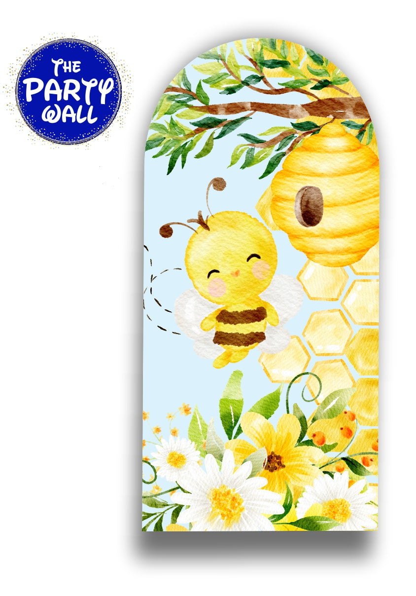 Abejas Cute - Funda para mampara de punta redonda