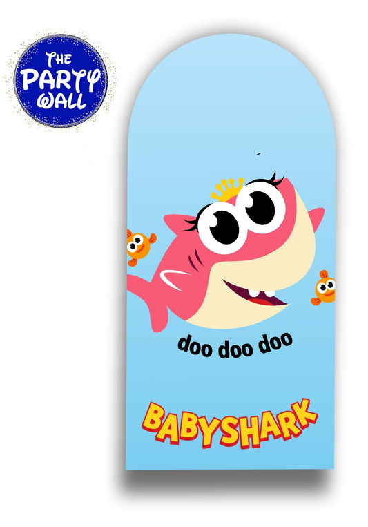 Baby Shark - Funda para mampara de punta redonda